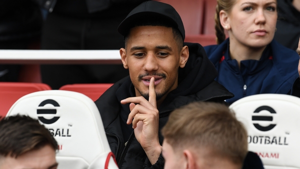 Saliba picked up the injury just before the international break last month