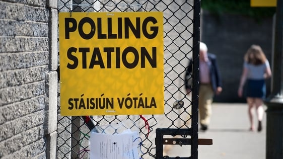 962381686 - Voters at St. Patrick's Boys National School Drumcondra, Dublin 
Credit: BARRY CRONIN/A…
