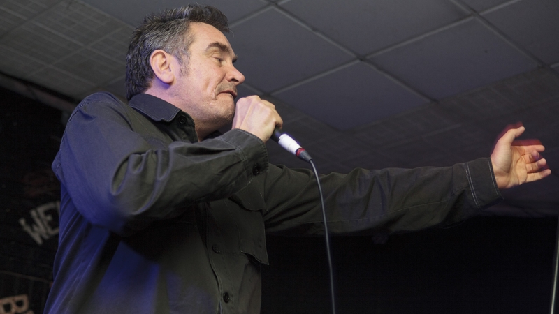 Mark Stewart, pictured on stage with The Pop Group in Leeds in June 2012
