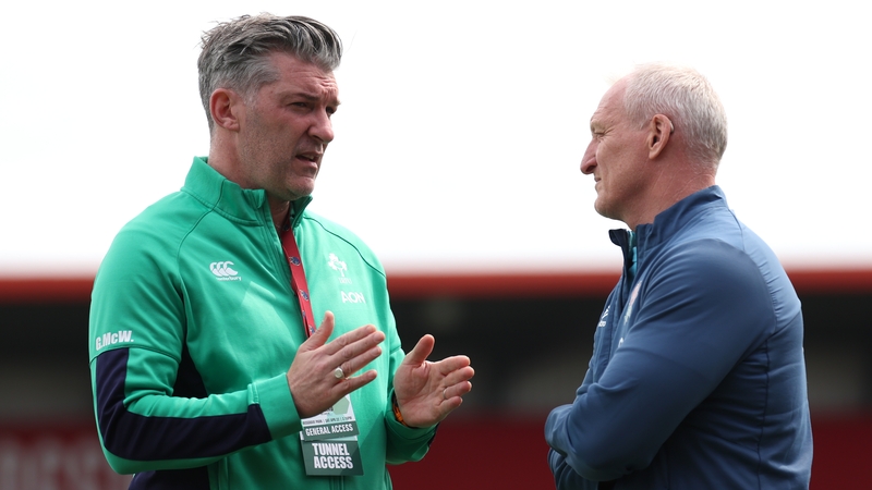 Simon Middleton (right) with Ireland head coach Greg McWilliams