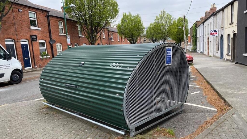 A bike bunker at Lennox Place, Portobello, in Dublin