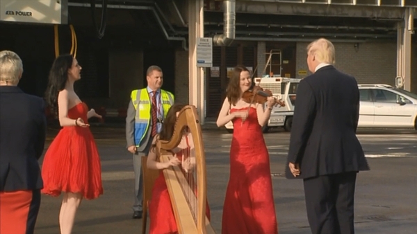 Donald Trump at Shannon Airport in 2014