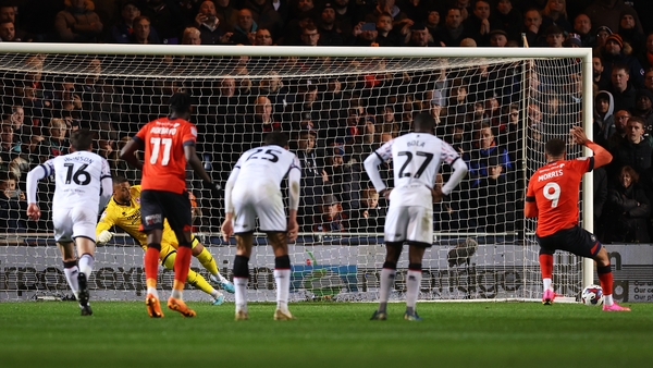 The deciding penalty as Carlton Morris grabs another vital win for Luton Town