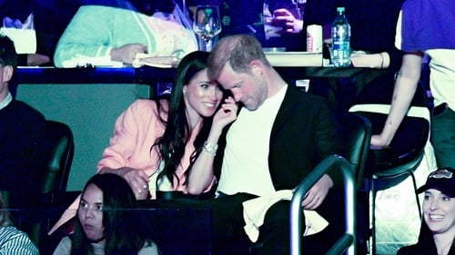 The Duchess of Sussex made a rare public appearance at an NBA basketball match in Los Angeles. Getty Images