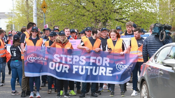 The marchers reached Dublin this afternoon (Pic: RollingNews.ie)