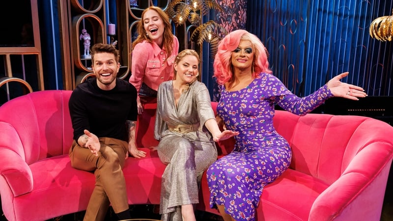 Angela Scanlon and crew