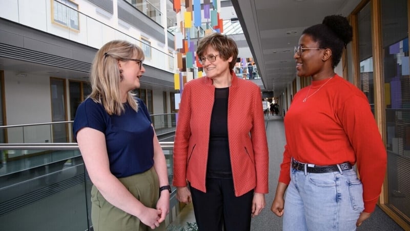 Dr Katalin Karikó is being presented with her honorary doctorate at a ceremony at UCC