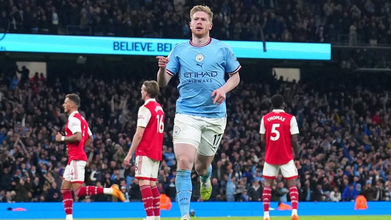 Kevin de Bruyne was virtually unplayable as Manchester City put four past the Gunners