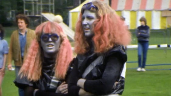 Students taking part in sports events during TCD Rag Week, 1983