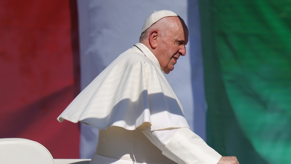 Pope Francis during a one-day visit to Budapest in 2021