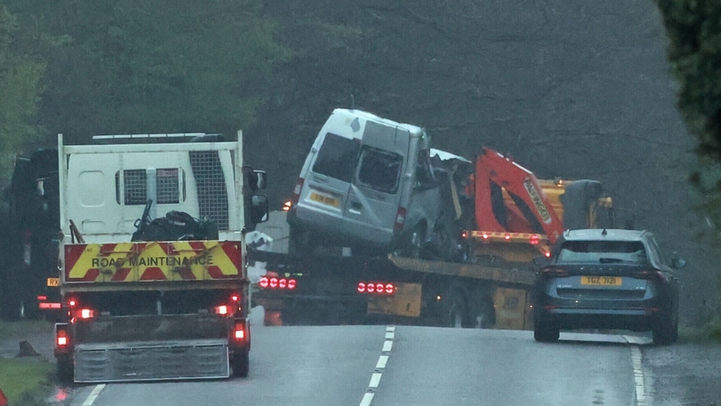 The scene on the A5 outside Aughnacloy, Co Tyrone