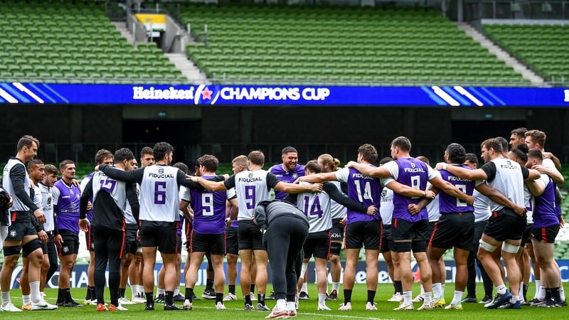 Toulouse training at the Aviva Stadium on Thursday
