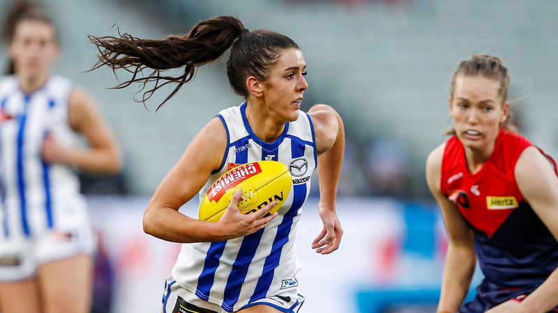 Erika O'Shea in action for North Melbourne