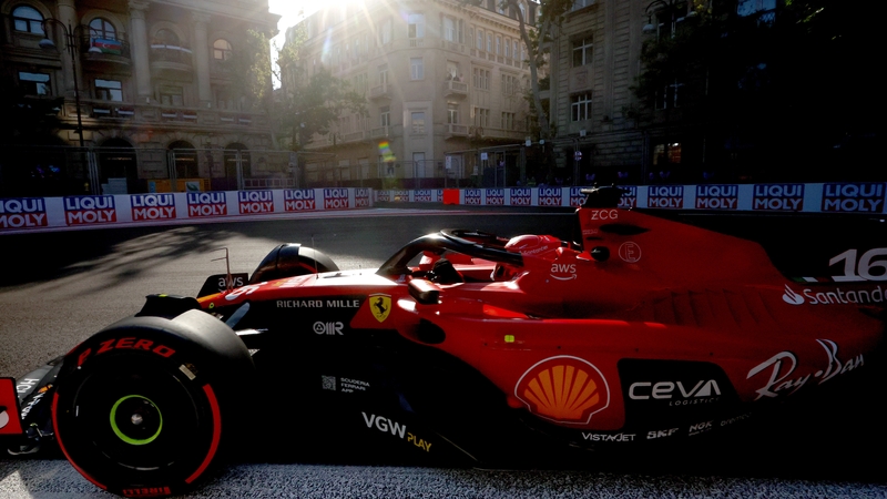 Charles Leclerc in qualifying at Baku City Circuit, Azerbaijan
