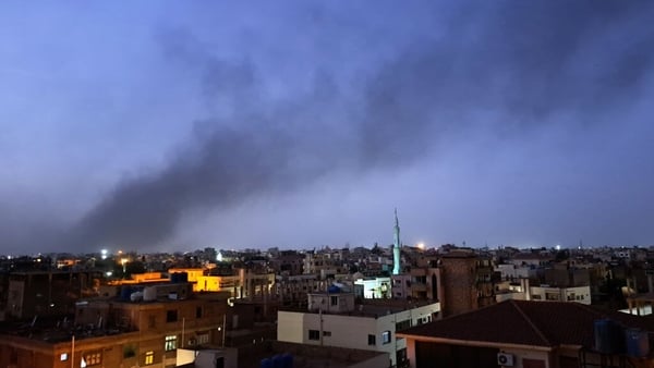 Smoke rises during clashes in the Sudanese capital Khartoum