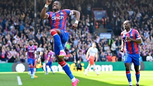 Crystal Palace's Wilfried Zaha celebrates