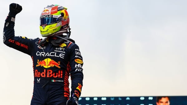 It's a sixth career victory for Perez