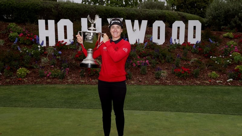 Hannah Green with trophy in LA
