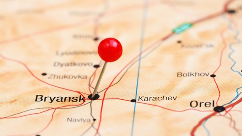 The western region of Bryansk in Russia borders Ukraine