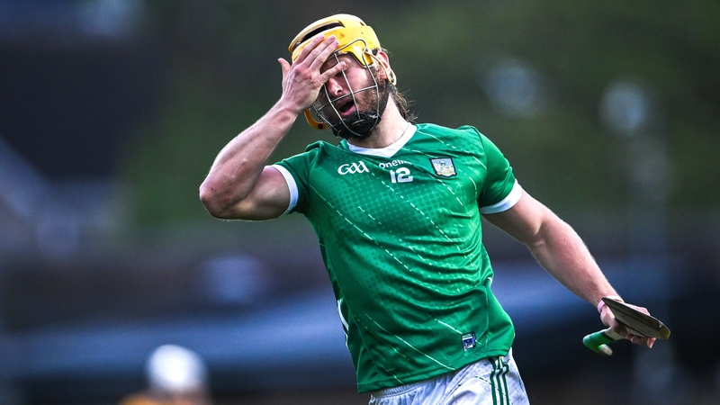 Tom Morrissey reacts after a missed opportunity in the loss to Clare