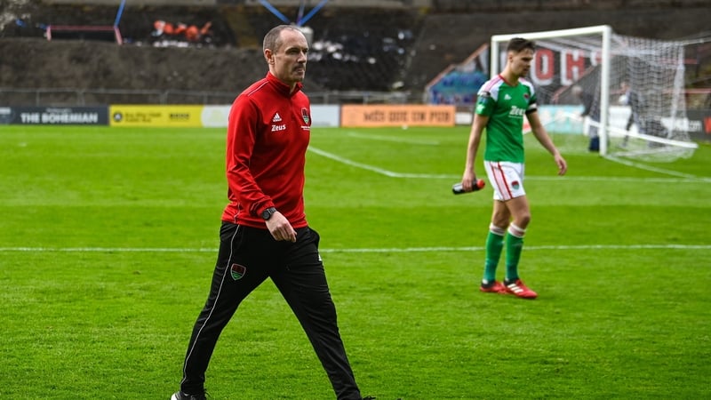Colin Healy leaves the pitch after Cork's heavy loss in Dalymount