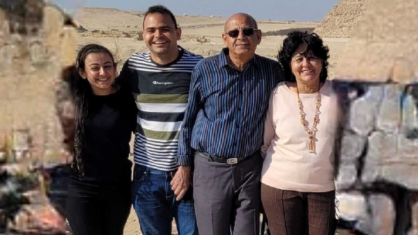 Dr Jimmy Williams, his wife Sara Joseph and his parents arrived in Cairo yesterday