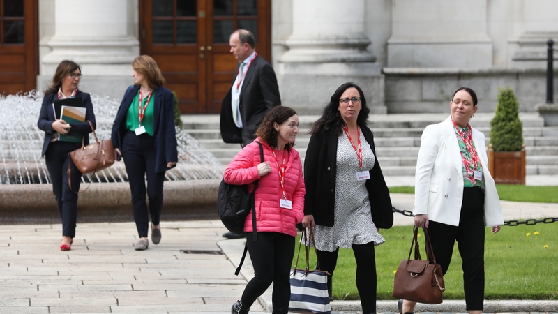 Members of the Women of Honour group at Leinster House