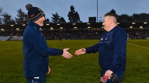 Liam Cahill and Pat Ryan renew acquaintances on Leeside on Saturday night