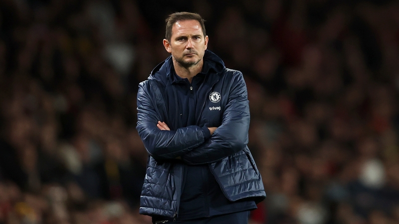 A dejected Frank Lampard at the Emirates