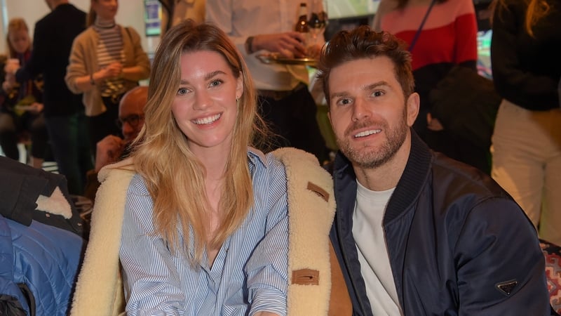 Hannah Cooper-Dommett and Joel Dommett attend F1 Arcade watch party for the Bahrain Grand Prix on 5 March in London. (Photo by Antony Jones/Getty Images for F1 Arcade)