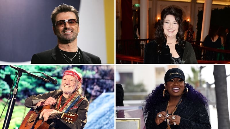 (Clockwise from top) George Michael, Kate Bush, Missy Elliott and Willie Nelson are all part of the class of 2023
