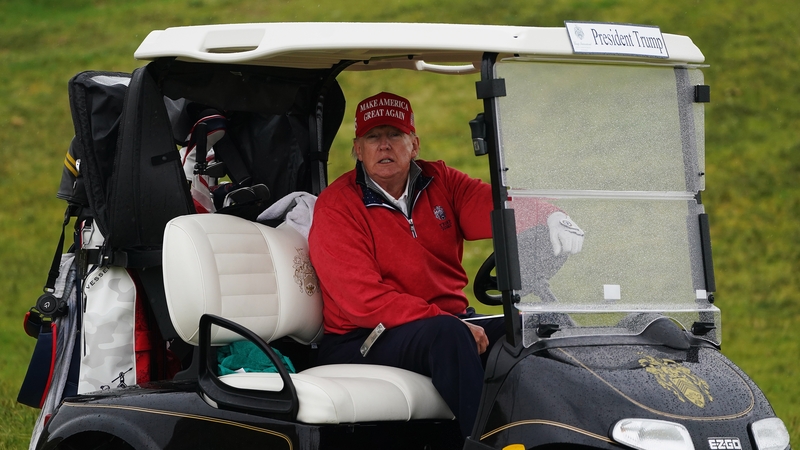 Donald Trump on the 15th hole at Trump International Golf Links and Hotel in Doonbeg