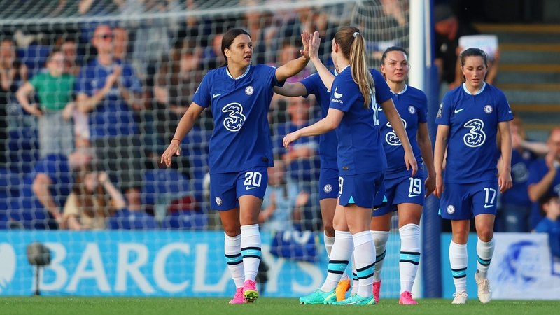 Sam Kerr scored Chelsea's second goal at Kingsmeadow