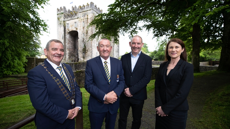 L-R are Cllr Tony O'Brien and Pat Dowling from Clare County Council, Conal Henry and Mary Considine from Shannon Group