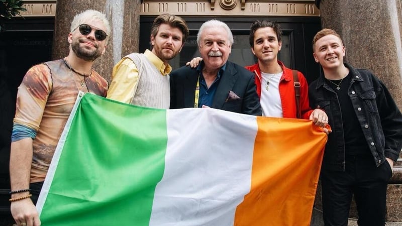 Wild Youth with RTÉ Eurovision Guru Marty Whelan / Image: Mollie McKay