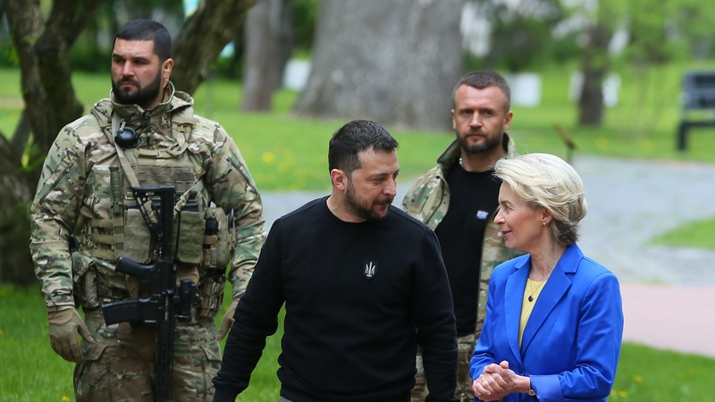President Zelensky and Ursula von der Leyen in Kyiv today