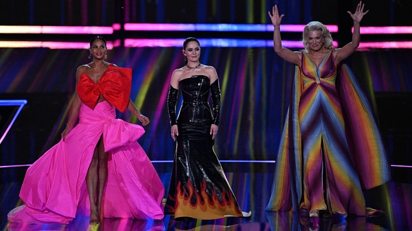 (L-R) Alesha Dixon, the Ukrainian singer Julia Sanina and Hannah Waddingham will return as hosts