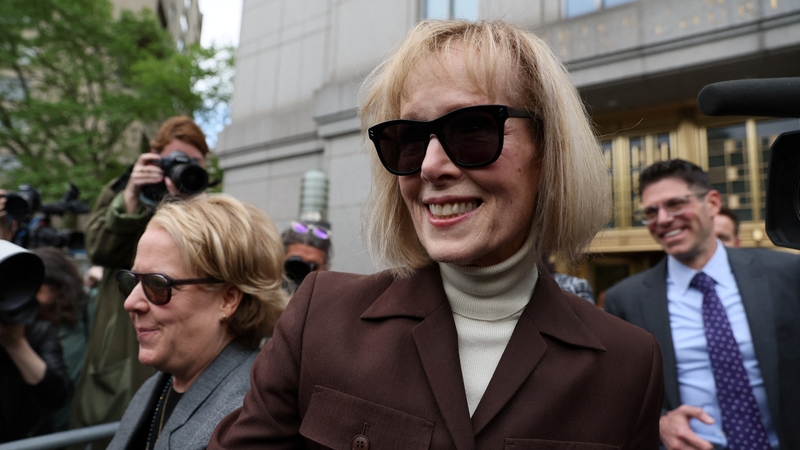E. Jean Carroll leaving the Manhattan Federal Court following the verdict