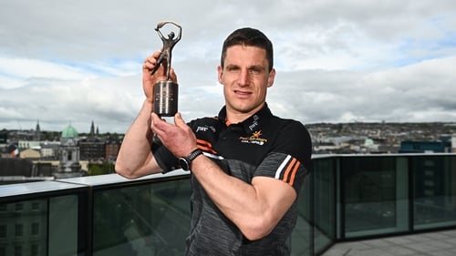 John Conlon with the PwC GAA/GPA Player of the Month for April