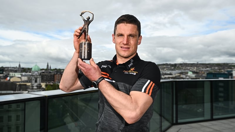John Conlon with the PwC GAA/GPA Player of the Month for April