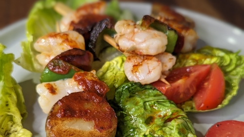Kevin Dundon's harissa glazed prawn skewers: Today