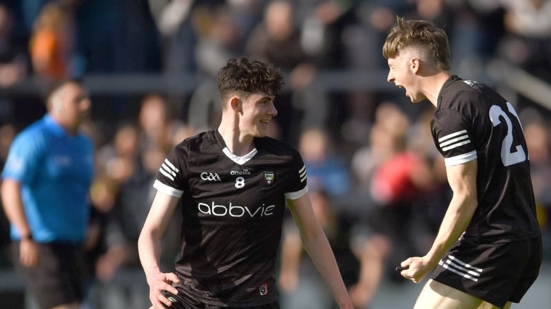 Conor Sheridan (l) and James Kiernan after the win over Kerry