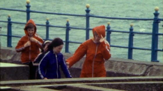 Bad weather on the Bray Promenade in County Wicklow, 1978