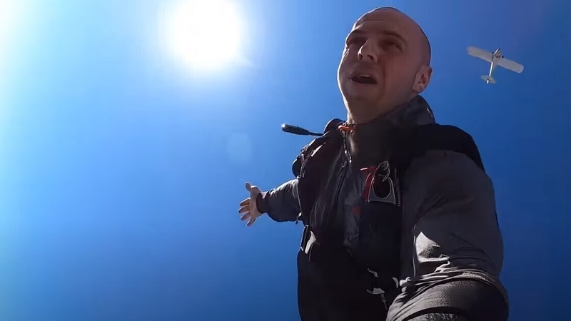 Trevor Jacob bailed out of a solo flight over the Los Padres mountains in California in 2021 (Pic: Trevor Jacob/YouTube)