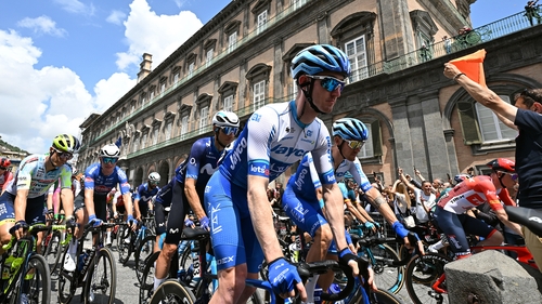 Eddie Dunbar during the sixth stage in Naples