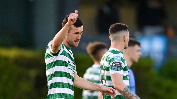 Aaron Greene celebrates his goal