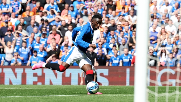 Fashion Sakala of Rangers scores