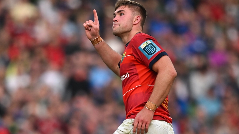 Jack Crowley watches his kick sail through the posts