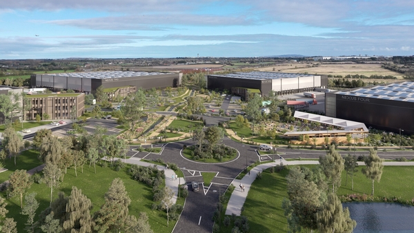 A computer generated image of IPUT's Nexus Logistics Park