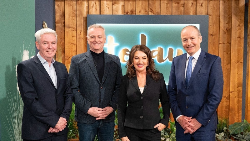 Head of RTÉ Cork, Colm Crowley, Dáithi Ó Sé, Maura Derrane and Tánaiste Micheál Martin